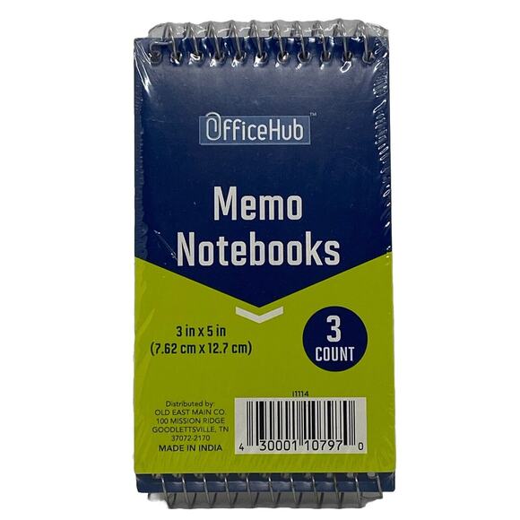OfficeHub Memo Notebooks 3 Count 3” X 5” Old East Main Co India New - Picture 2 of 6
